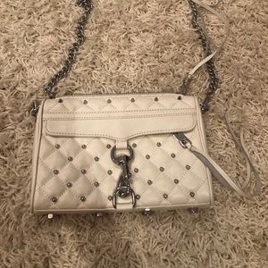Rebecca Minkoff white stud cross body bag